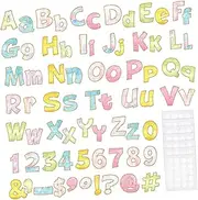 OFFSCH 1 Set Watercolor Letter Cards Decorative Paper Letters for Bulletin Board Classroom Home and and Creative Wall Decoration