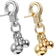 2 Pack Dog and Cat Collar Training Bell Small Pet Necklace Charm Adjustable Position for Pet Accessories