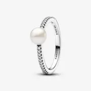 *BRAND NEW* Pandora Treated Freshwater Cultured Pearl & Pavé Ring 193158C01