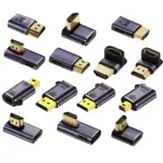 HDMI-Compatible DP Adapter 90Degree Right Angle MiniDP Male To Female Converter
