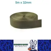 5m x 32mm ArmyGreen ​Nylon Webbing Strap Safety Belt Knapsack Bag Leash DIY