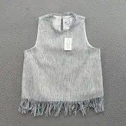 Mud Pie Women's Tassel Fringe Tank Top in Size Small NEW