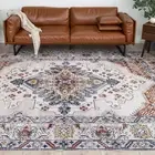 Deal Extra Large Rug Ivory Gold Soft Blossom Persian Lounges Carpet 240x340cm