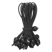 8" Balls Bungee Cords, 25Pcs Elastic Tarp Tie Downs(Black/White)