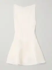 [KHAITE] KHAITE - Mags Silk-gazar Mini Dress - Cream - US8 US 8 Cream