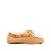 [3juin] 3juin Denver Suede Fur-trimmed Loafers 39 IT BROWN