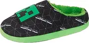 [Minecraft] Boys Slippers Kids Creeper Gaming Open Back Mules Slip On House Shoes