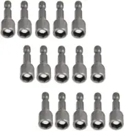 15pcs Hex Magnetic Power 8mm 5/16 Socket Adapter Drill Bit Nut Driver Set 1/4