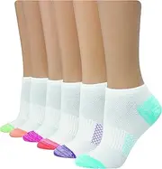[Hanes] Women's Lightweight Breathable Super No Show Socks 6 Pair Pack