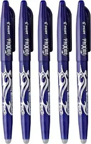 Pilot Frixion Erasable Rollerball Pen Set Pack of 5 - Blue