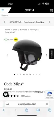 New Smith Code Mips Snow Helmet XL black BOA Ski & Snowboard Helmet