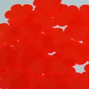 Flower Vinyl Shape 1.5" Red Go Go Fluorescent Edge Glow