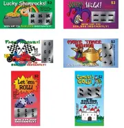 6 PHONY FAKE ALL WINNING SCRATCH OFF LOTTO LOTTERY TICKETS - Fun Gag Joke Prank