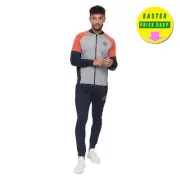 Crosshatch Brayden Mens Tracksuit Comfort Casual Two Piece Activewear Set Grey