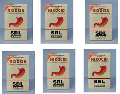 SBL Homeopathic Nixocid Tablet Pack Of 6 Each 25 gm Indigestion Hyperacidity2026