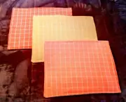 COUNTRY COTTAGE SET/6 AUTUMN FALL GOLD RUST ORANGE FABRIC PLACEMATS & NAPKINS