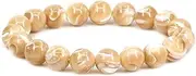 [Keleny] Gem Semi Precious Gemstones 10mm Round Beads Stone Crystal Stretch Bracelets Unisex