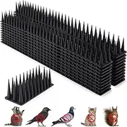 Bird Spike, 12Pcs Courtyard Fence Wall Anti Climbing Deterrent Spikes Car Bird Repellent Spike for Garden Security for Cat, Bird, Outdoor Pest, Pigeons, Squirrels, Woodpeckers, Mouse