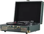 Vintage Vinyl Record Player BT Phonograph USB Recording 33/45/78RPM Support for 7/10/12inch Vinyl Records Turntable Record Player with Speakers 3.5 Audio Input RCA Line Out