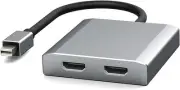 Mini Displayport to Dual HDMI Splitter Dual 4K@60Hz Resolution,MDP to 2 HDMI Hub