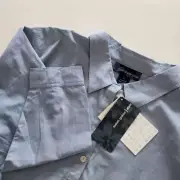 NEW Susan Graver blue button front tunic top womens size 3X