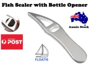 Fish Scaler Fishing scraper scale remover Accessories Tackle + Bottle Opener