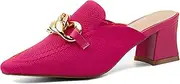 [NEWBELLA] Women's Knit Pointed Toe Heeled Mules