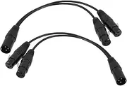 Kisangel 2pcs XLR Cable Balanced Mic Extension Cord for Audio Transmission Durable Design for Long Term Use Dual XLR Interface for Multiple Devices for Microphones and Speakers