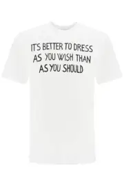T-shirt with lettering print MOSCHINO Men Tg. L J07160241 1001M WHITE