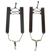 Saxophone Shoulder Strap Leather Saxophone Harness Strap for Alto Baritone