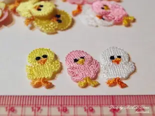 ☆BABY time ☆《handmade》 小鴨鴨 刺繡熨燙貼標-共6隻