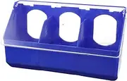 Kisangel Quail Feeder Multi-Function Pigeon Feeder Water Bird Feeder with 3 Hole (Random Color)
