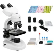 SV605 Binocular Compound Microscope for Students, 80X-1600X,Two-Layer Mechani...