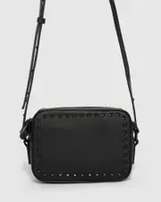 Black Chloe Stud Crossbody Bag