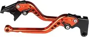 STGTZPLPDU CNC Motorcycle Brake Clutch Levers Aluminum Adjustable Brake Lever Clutch Handle Fit for Masai (fit for Hanway) Fit for Furious Motorcycle levers, Ropes, and Cables(Long Orange)