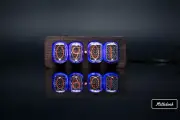 IN-12 NIXIE TUBE CLOCK ASSEMBLED WOOD ENCLOSURE AND ADAPTER 4-tubes by MILLCLOCK