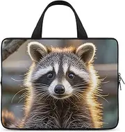 Laptop Case Sleeve Shockproof Computer Carrying Bag Cute Raccoon Laptop Bag Tote Lightweight Notebook Case Cover Traveling Briefcase Handle Bags for Travel Business 17inch
