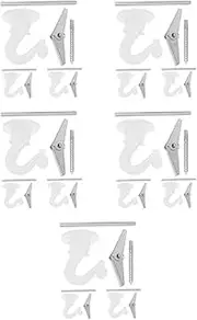 Kisangel 15 Sets Ceiling Hook Swag Hooks for Ceiling Hanging White Plant Hooks Hanging Plant Hooks Ceiling Anchor Heavy Duty Ceiling Plant Hooks White Hooks for Hanging Zinc Alloy