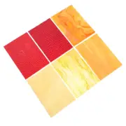 6Pcs Mosaic Glass Sheets Rainbow Textured Glass Sheet Removable Mosaic Decals