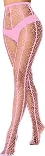 [ITERDIN] Sexy Striped Fishnets Stockings Tights Fishnet Stockings For Women Black Fishnets Womens