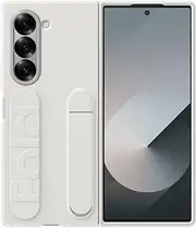Silicone Stand Phone Case with Grip for Samsung Galaxy Z Fold 6, White