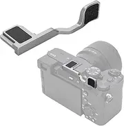 A7CII A7CR Thumb Grip, Aluminum Alloy Metal Thumb Up Grip for Sony A7C II A7C R A7C2 with Hot Shoe Cover Protector Thumb Rest Support Holder, Not Affect The Use of Alpha 7CII Alpha 7CR Buttons -Silver