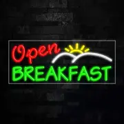 Breakfast Open LED Neon Sign 30"L x 12"H #30947