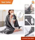 Cozy Sherpa Heating Throw Blanket - Machine Washable, 50x60, Safe & Comfortable
