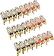 Mellisso 24Pcs 4mm Amplifier Speaker Terminal Binding Post Banana Plug Jack
