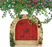 Fairy Doors for Trees Outdoor,Fairy Doors Cabin Garden Ornaments - Outdoor Decor Home Wood Decoration Accessories House Fairies Gardening for Men Women Girls