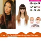 Wig light Brown/Auburn (4/30) Straigth 100 Virgin Huamn Hair