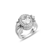 Turkish Jewelry Reversible Oval Cut Alexandrite White Topaz Ring All Size