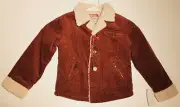BROWN CORDUROY JACKET Girls Bongo Sherpa Lined Casual Boys Fall Neutral Kids NEW