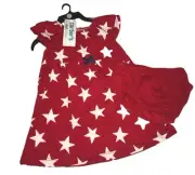Carters BABY GIRL 3-6M 100% COTT RED WHITE BLU Top & Bloomers SET Summer July 4